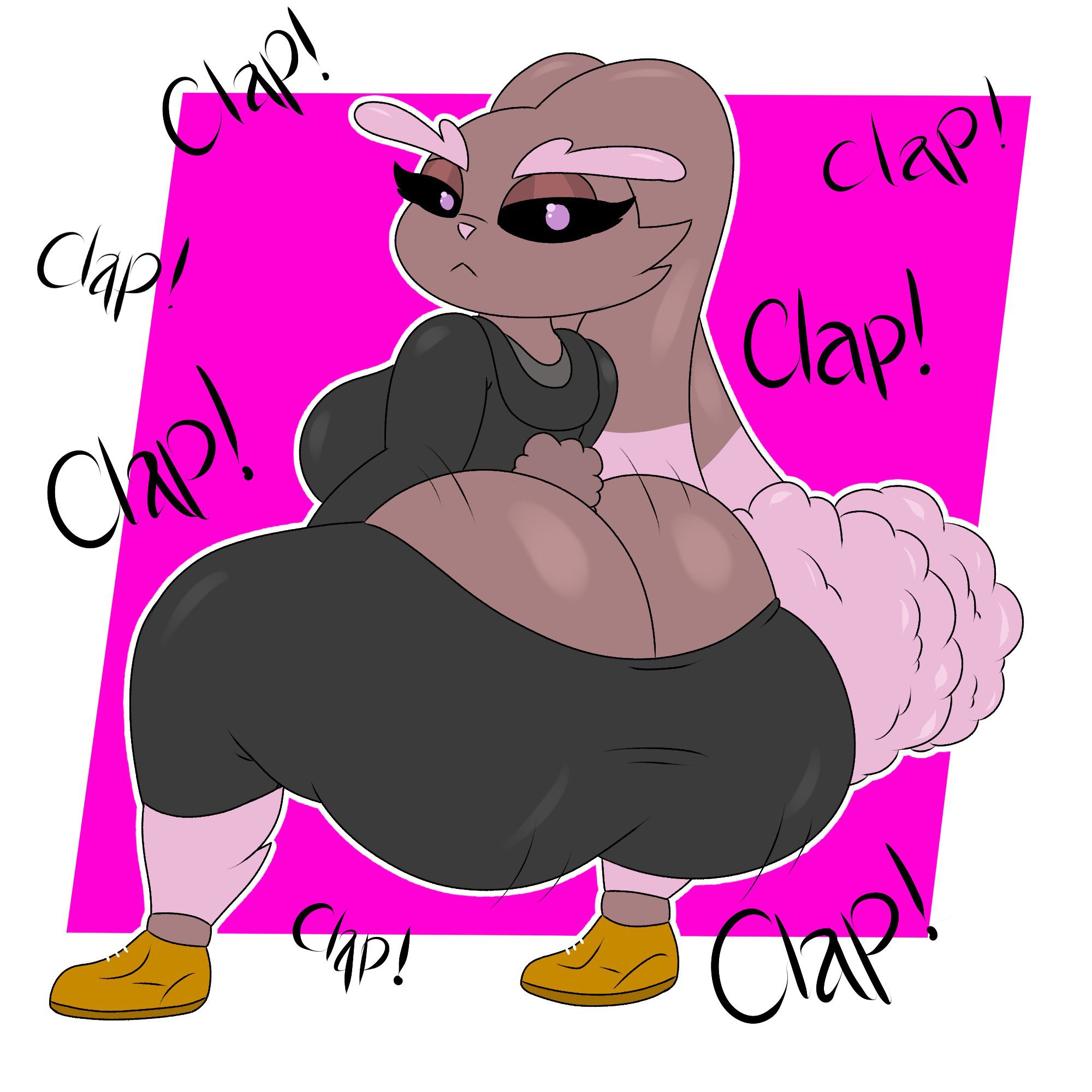 ass, ass cleavage, ass crack, big breasts, breasts, butt crack, female, lopunny, pokémon (species), pokemon, pokemon (species), tagme, thixxen, twerking
