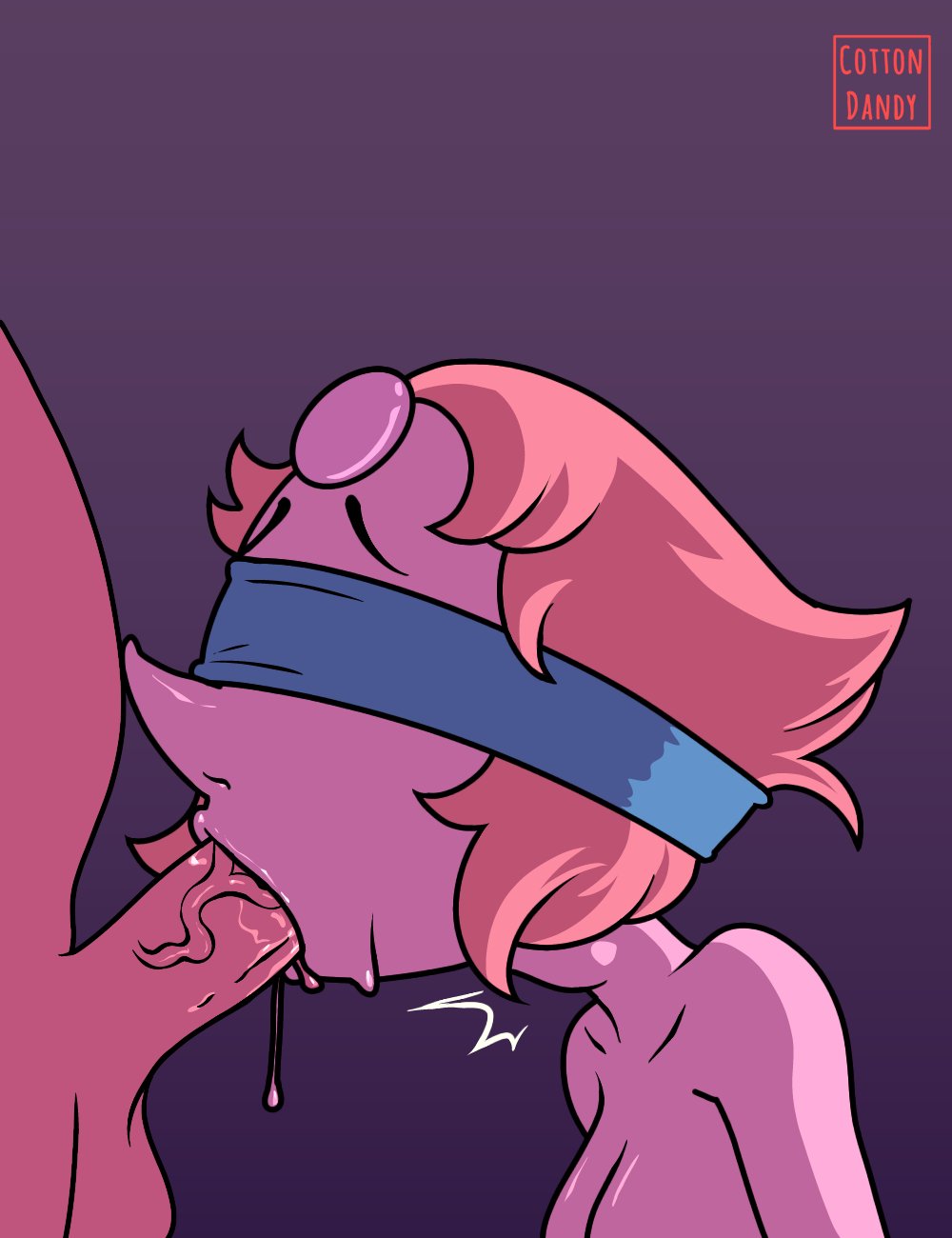 1boy, 1girls, cottndandy, cottondandy, fellatio, female, gem (species), human, human penetrating, humanoid, light skin, light-skinned male, male, pearl (steven universe), steven universe