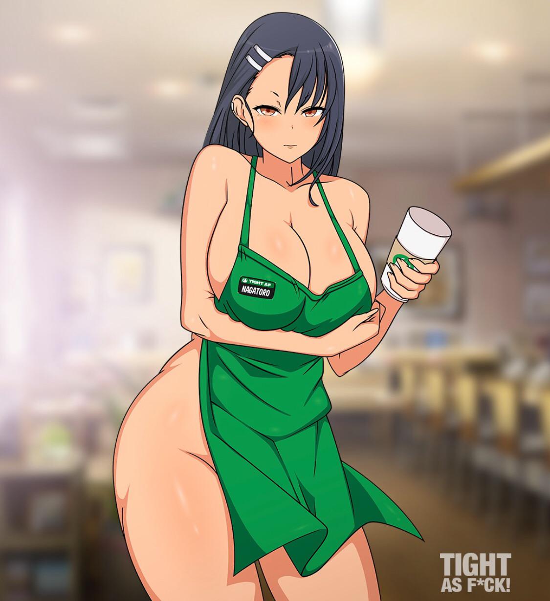 1girls, big breasts, black hair, blush, breasts, brown eyes, cleavage, clothed, clothing, female, female focus, female only, hayase nagatoro, hi res, iced latte with breast milk, long hair, looking at viewer, meme, please don't bully me, nagatoro, pose, public, revealing clothes, simple background, smile, solo, stuckuuup, tan, tanned, watermark, wide hips