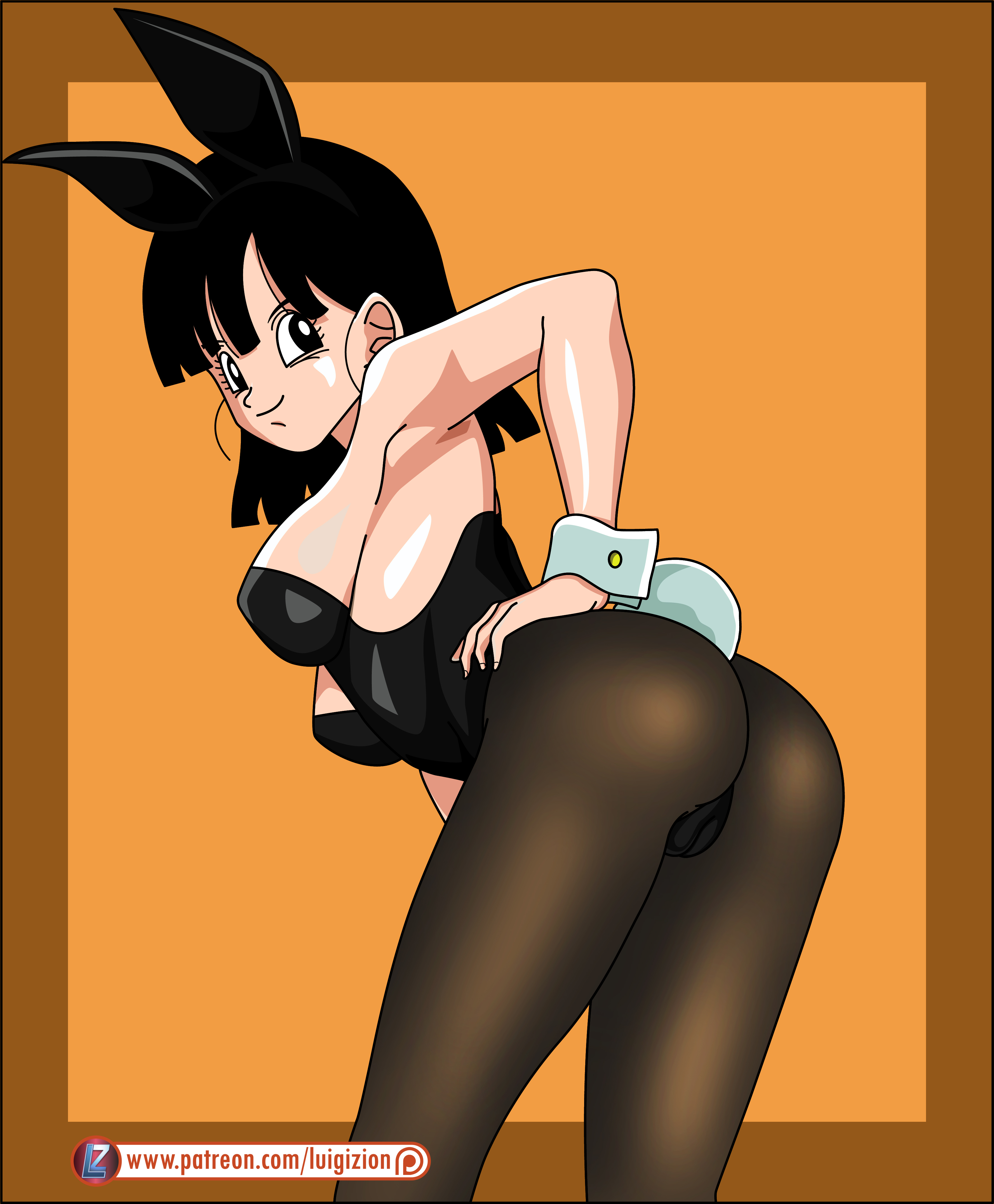 aged up, ass, bunny girl, dragon ball, dragon ball gt, female, luigizion, pan (dragon ball), tagme