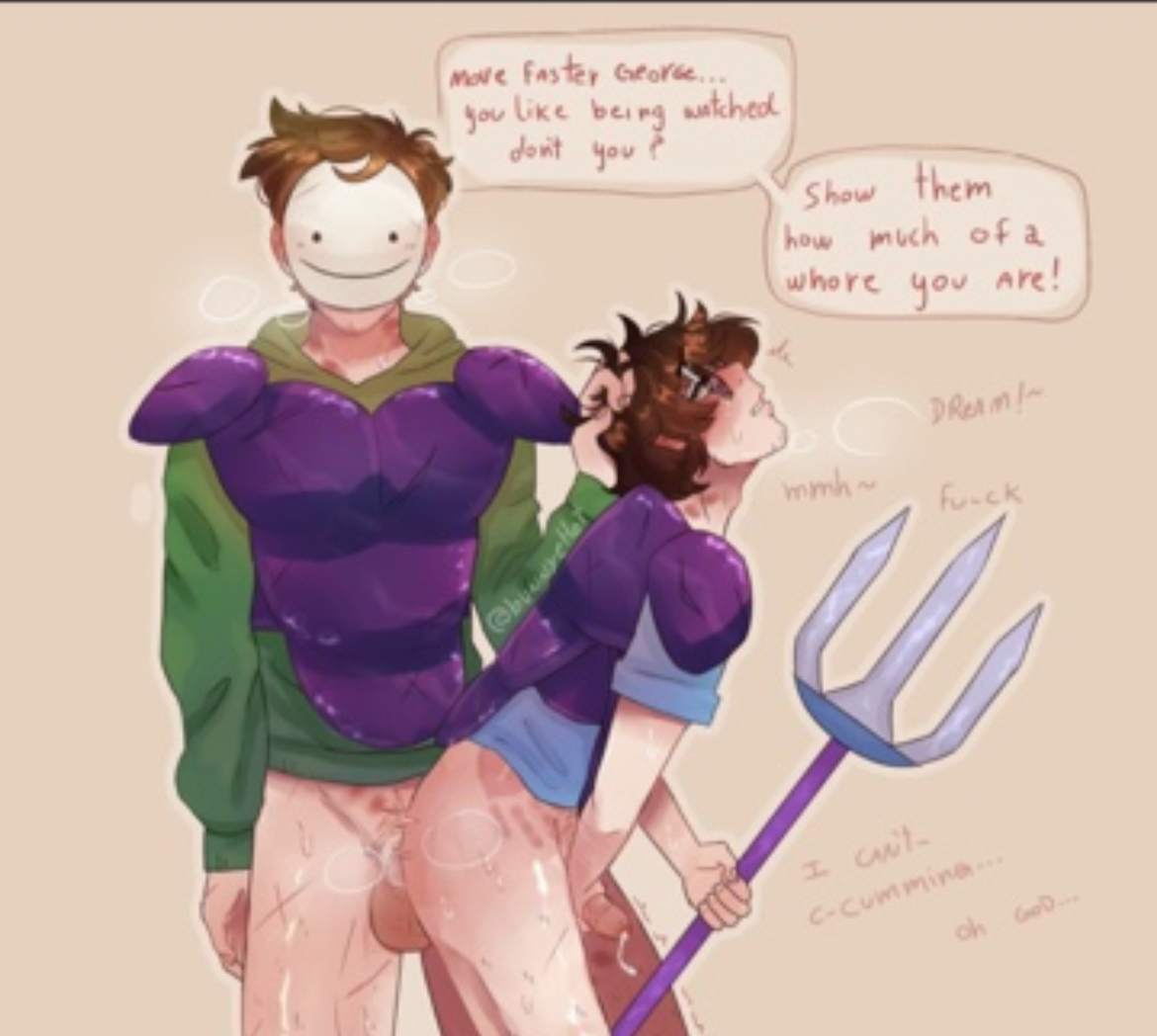 cum, demomgepard, dream smp, dreamwastaken, dsmp, georgenotfound, mask, mcyt, minecraft, minecraft youtubers, netherite chestplate, public, spanked butt, text, trident, twitch, twitch.tv, youtube, youtuber, youtubers