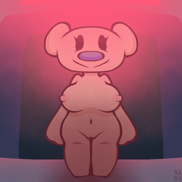 1girls background bear bear_(bear) bear_(game) bear_girl belly_button blue_nose breasts elpepereal female i_need_special_guest_r34 naked nipples nude nude_female pussy roblox roblox_game thick_legs thick_thighs vagina