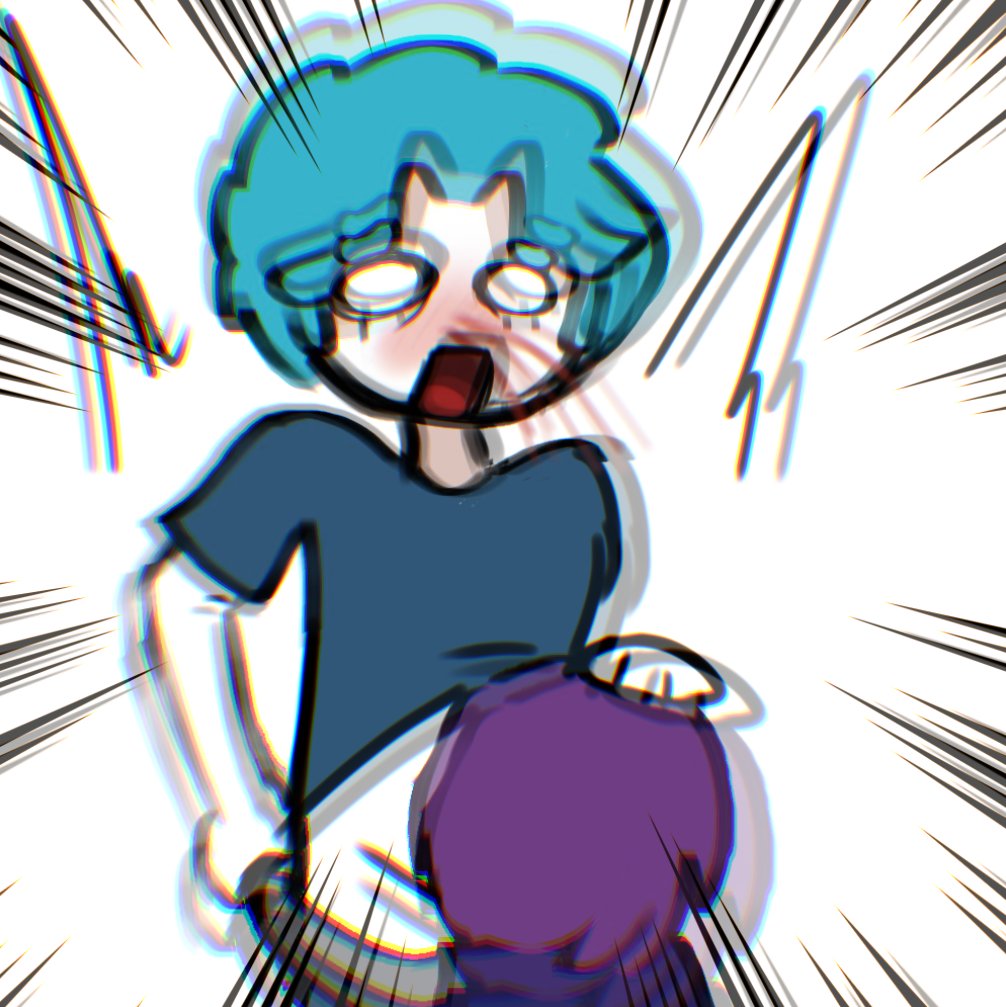 2boys absurd_res alternate_version_at_source alternate_version_available anhikylator blood blood_from_nose blowjob blue_hair bon_(fnafhs) bonnie_(fnafhs) fnafhs gay hi_res highres light-skinned_male purple_hair shocked shocked_expression simple_background surprised surprised_expression white_background