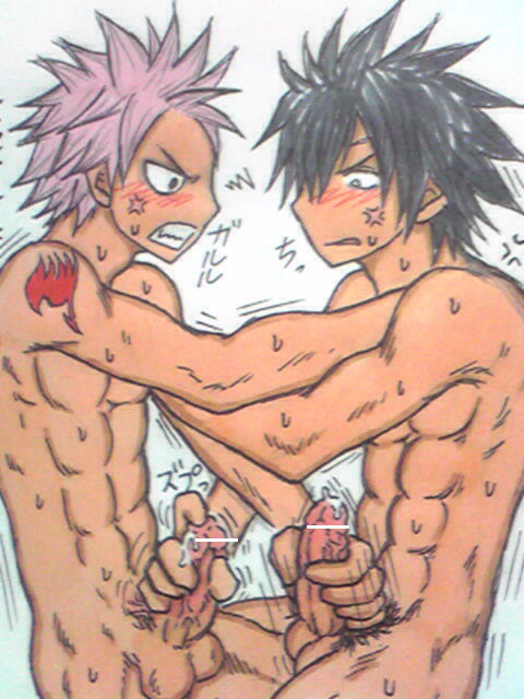 2boys abs angry black_hair blush censor_bar censored clenched_teeth color crossed_arms fairy_tail fraternity gay gray_fullbuster hair handjob insertion lad male male_only male_urethral_insertion multiple_males multiple_penises muscle mutual_handjob natsu_dragneel nude orgasm_from_handjob penis penis_size_difference pink_hair pointless_censoring precum scar short_hair side_view sitting spiky_hair straddling_leg sweat tattoo testicles trembling urethral_fingering urethral_insertion veiny_penis yaoi