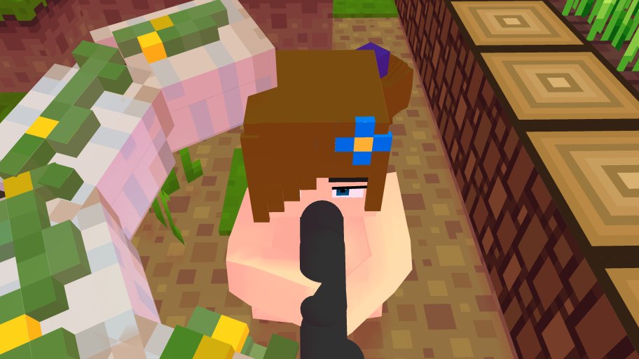 1boy 1girls 3d adult big_penis bisexual_(female) blowjob blue_eyes breasts brown_hair commission fellatio female holding_head horny horny_female human humanoid iron_golem_(minecraft) looking_at_partner looking_at_viewer looking_up maddie_burr male mine-imator minecraft model nude_female olivialewdz oral_penetration oral_sex outside