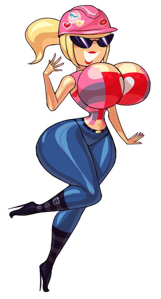 construction_helmet construction_worker high_heels hourglass_figure hyper_hourglass knick_knack noonun original_character sunny_miami tagme wide_hips