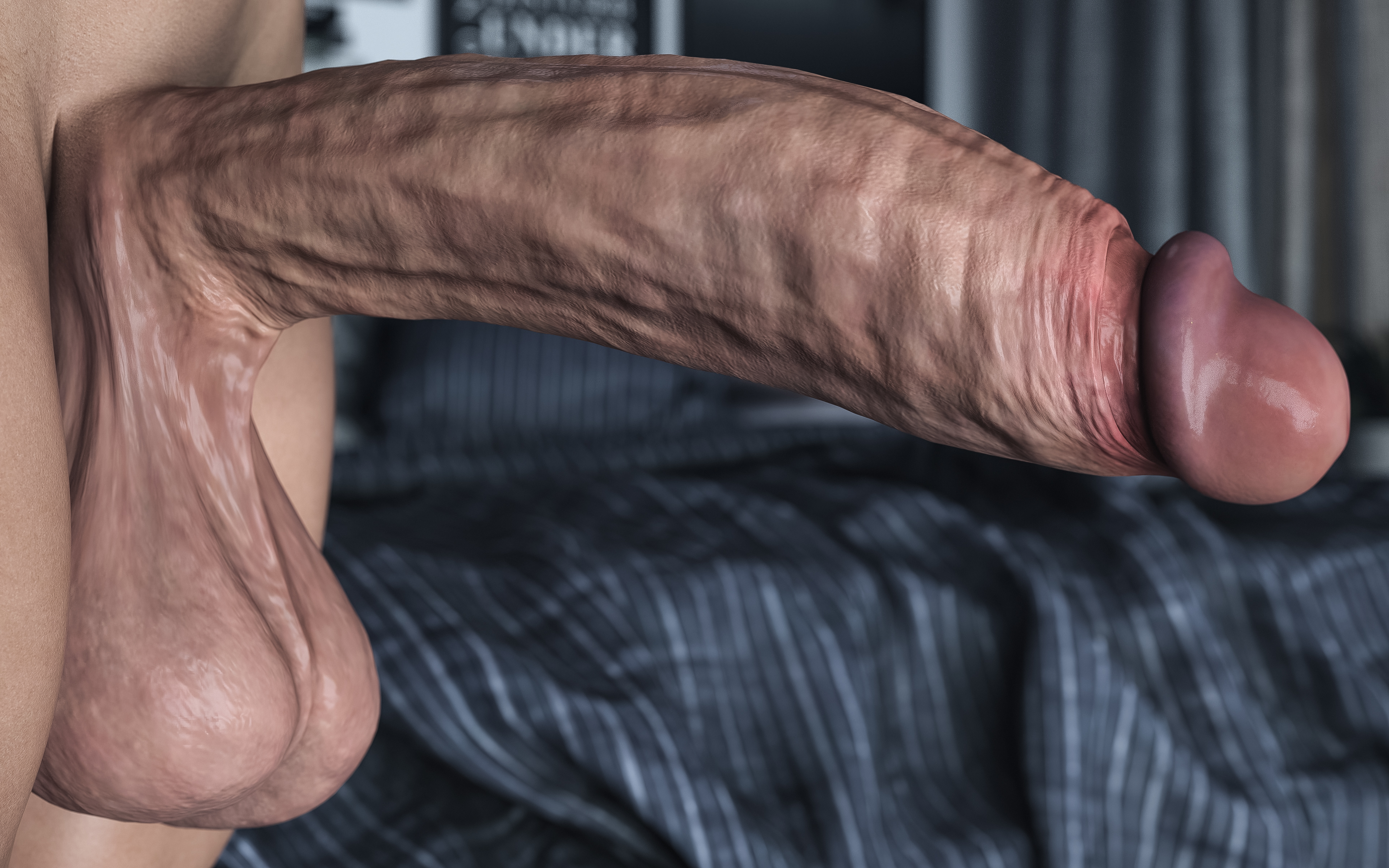 1futa, 3d, 3d (artwork), balls, big balls, big penis, erection, faceless futa, focus on penis, futa only, futanari, huge balls, huge cock, huge penis, intersex, nude, penis, penis focus, rugged penis, solo, stevencarson, thick penis, veiny penis