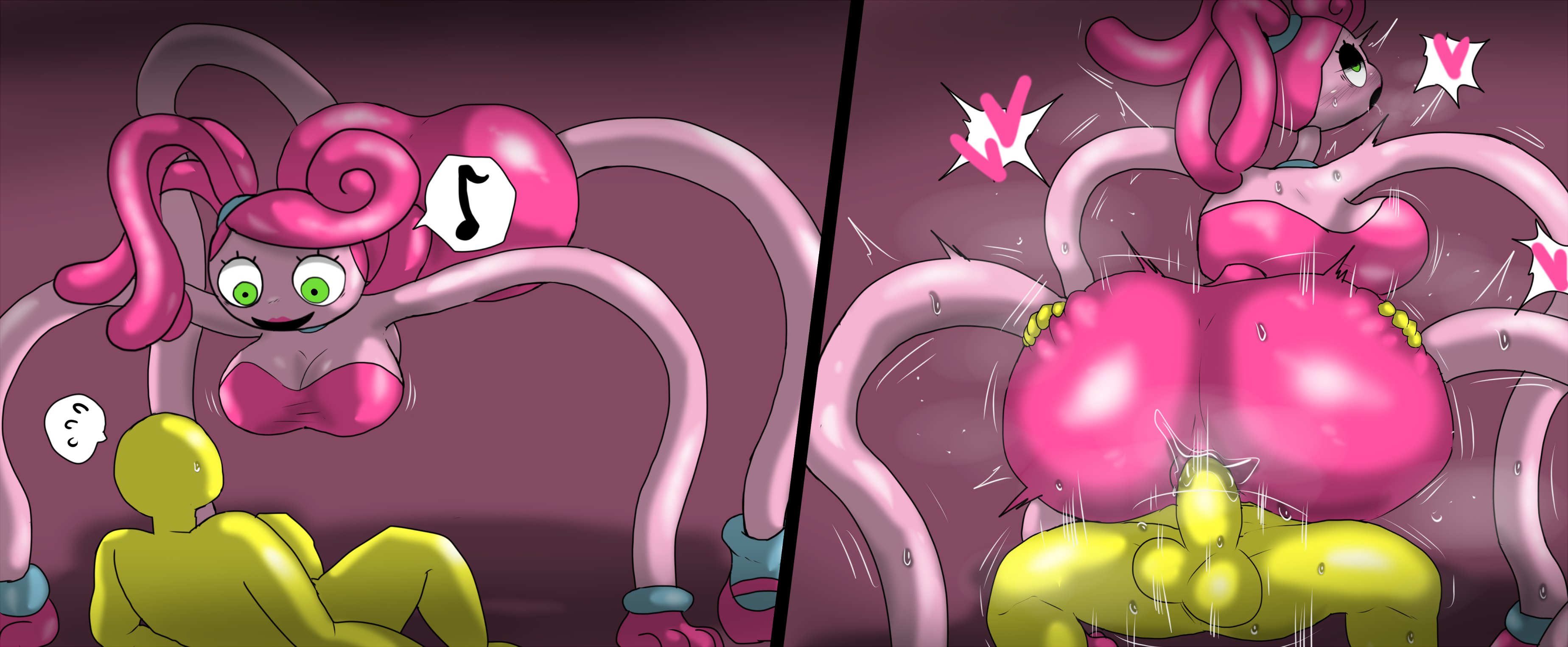 1girls, ahegao, all fours, anon, ass, ass grab, balls, bent over, big ass, big balls, big breasts, big butt, big penis, bouncing breasts, breasts, butt grab, cleavage, cowgirl position, enigi09, faceless male, female, green eyes, harder, hips, interspecies, male, mommy long legs, narrowed eyes, penis, perky breasts, pink skin, pleasure face, plump labia, poppy playtime, protagonist (poppy playtime), puckered lips, pussy, pussy juice, riding, rolling eyes, rough sex, sex, sideboob, straight, testicles, trembling, wide hips, yellow skin