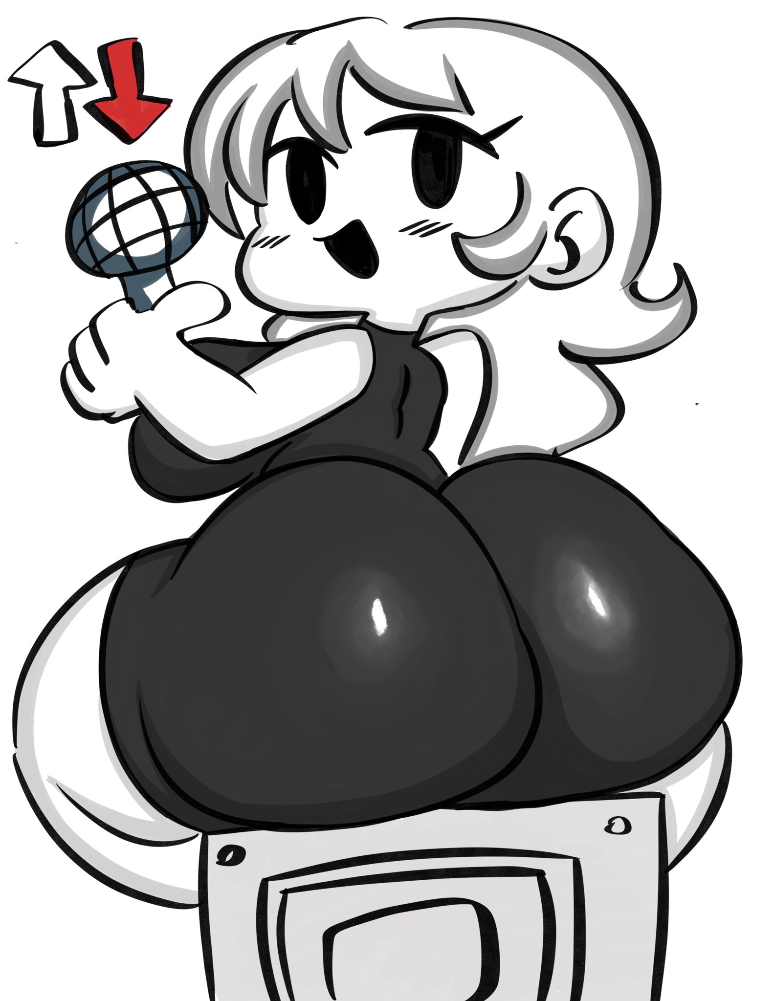ass, big ass, big breasts, breasts, bubble ass, bubble butt, female, female only, friday night funkin, girlfriend (friday night funkin), huge ass, plushyhound3x, tagme, viewed from behind
