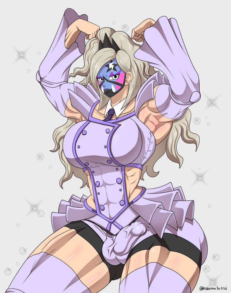 1futa 2022 2d 2d_(artwork) 5_fingers abs armpit_crease armpits balls balls_under_clothes ballsack biceps big_ass big_balls big_breasts big_butt big_penis blonde_hair breasts bulge bulge_through_clothing character_name circumcised clothed clothed_futanari clothing eri_(pokemon) facepaint flaccid flexing flexing_bicep flexing_muscles fully_clothed futa_only futadom futanari grey_hair human large_penis legs legs_apart legs_up light-skinned_futanari light_skin long_hair looking_at_viewer muscle muscles muscular muscular_arms muscular_futanari muscular_legs muscular_thighs nobumasa penis penis_under_clothes pokemon pokemon_sv pose posing quads silver_eyes solo standing team_star testicles thighs tight_clothing tight_fit