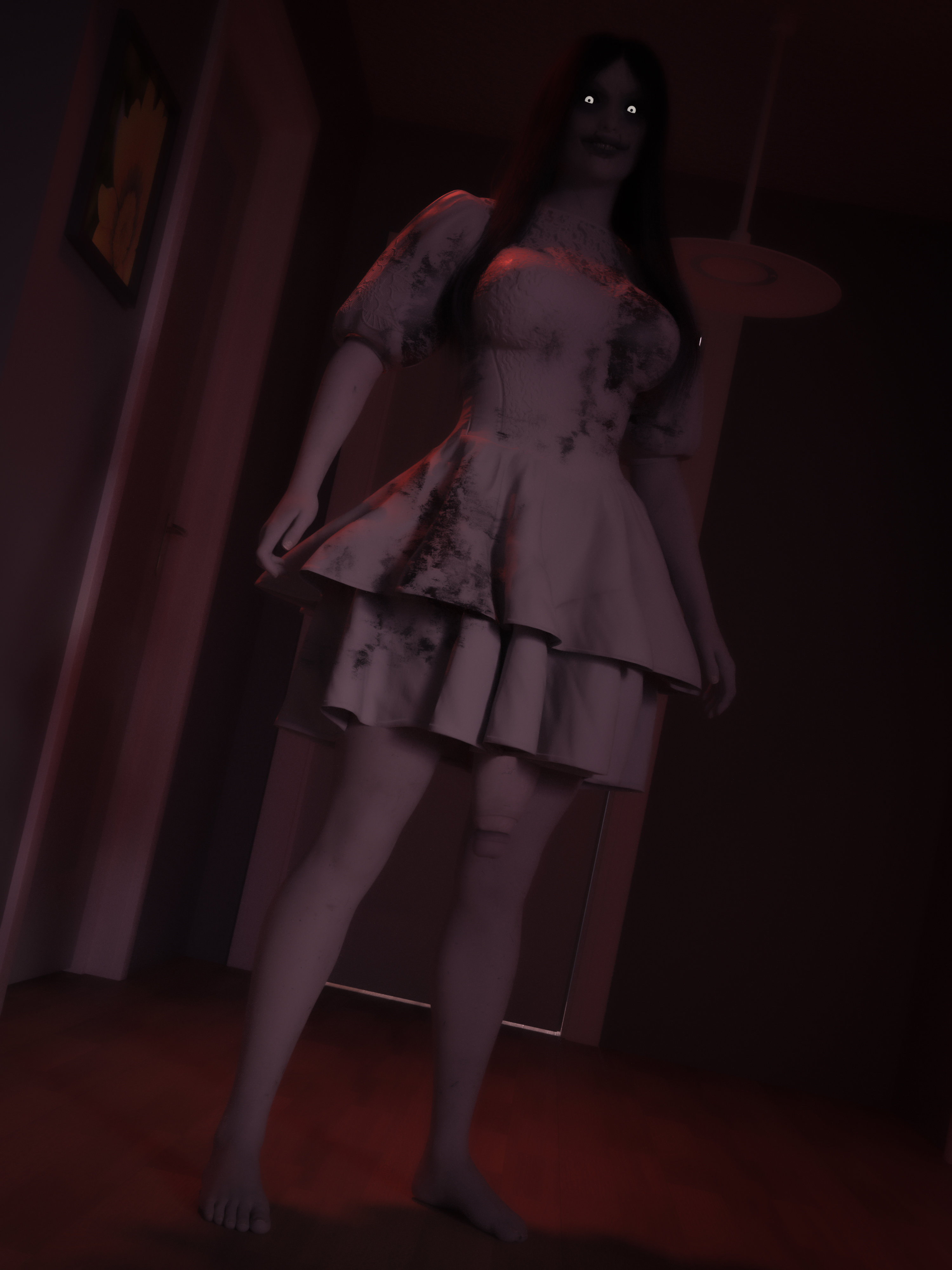 1futa, 3d, ass, balls, big ass, big breasts, big penis, bimbo, blood stain, breasts, curvaceous, curvy, evil grin, female, futa only, futanari, hag, huge ass, huge balls, huge breasts, huge cock, intersex, large ass, large breasts, large penis, looking at viewer, milf, misuzalha3d, monster, penis, solo, the haunt (misuzalha3d), voluptuous