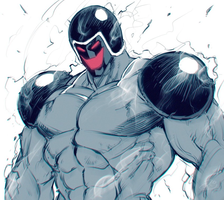 abs android biceps completely_nude_male extreme_muscles kinnikuman male_focus male_only male_solo muscular muscular_male not_furry red_eyes robot robot_humanoid solo_male spacezin warsman