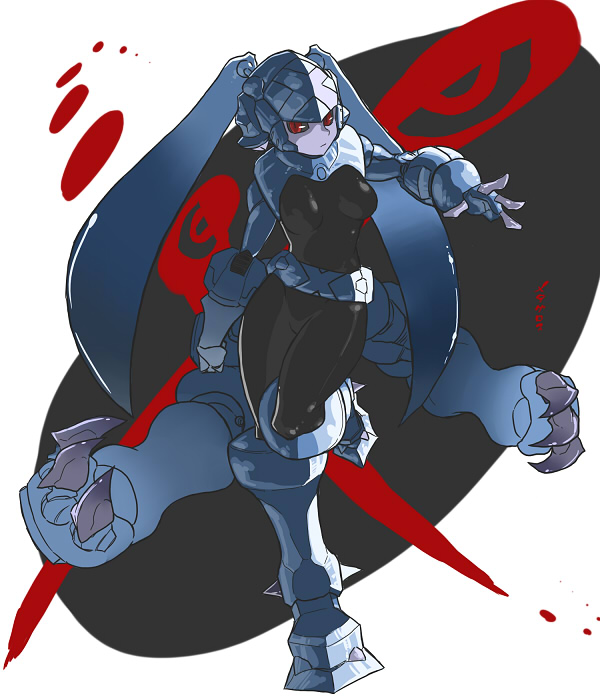 female fully_clothed gijinka metagross personification pokemon solo spacezin tagme