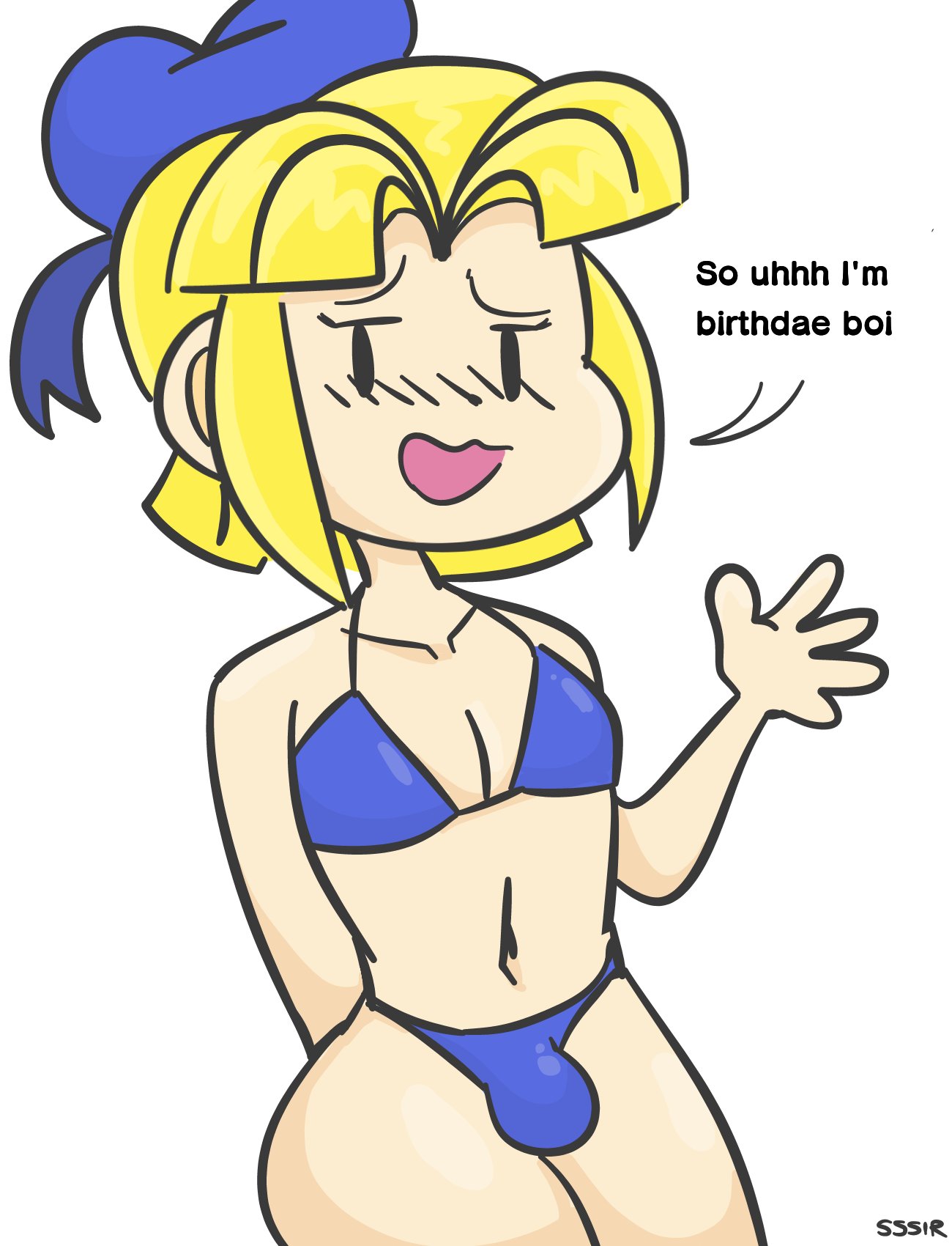 birthday blonde_hair embarrassed femboy impending_sex male mob_face sailor_boy sailor_hat slobbyslapper sssir sssir8 |_|