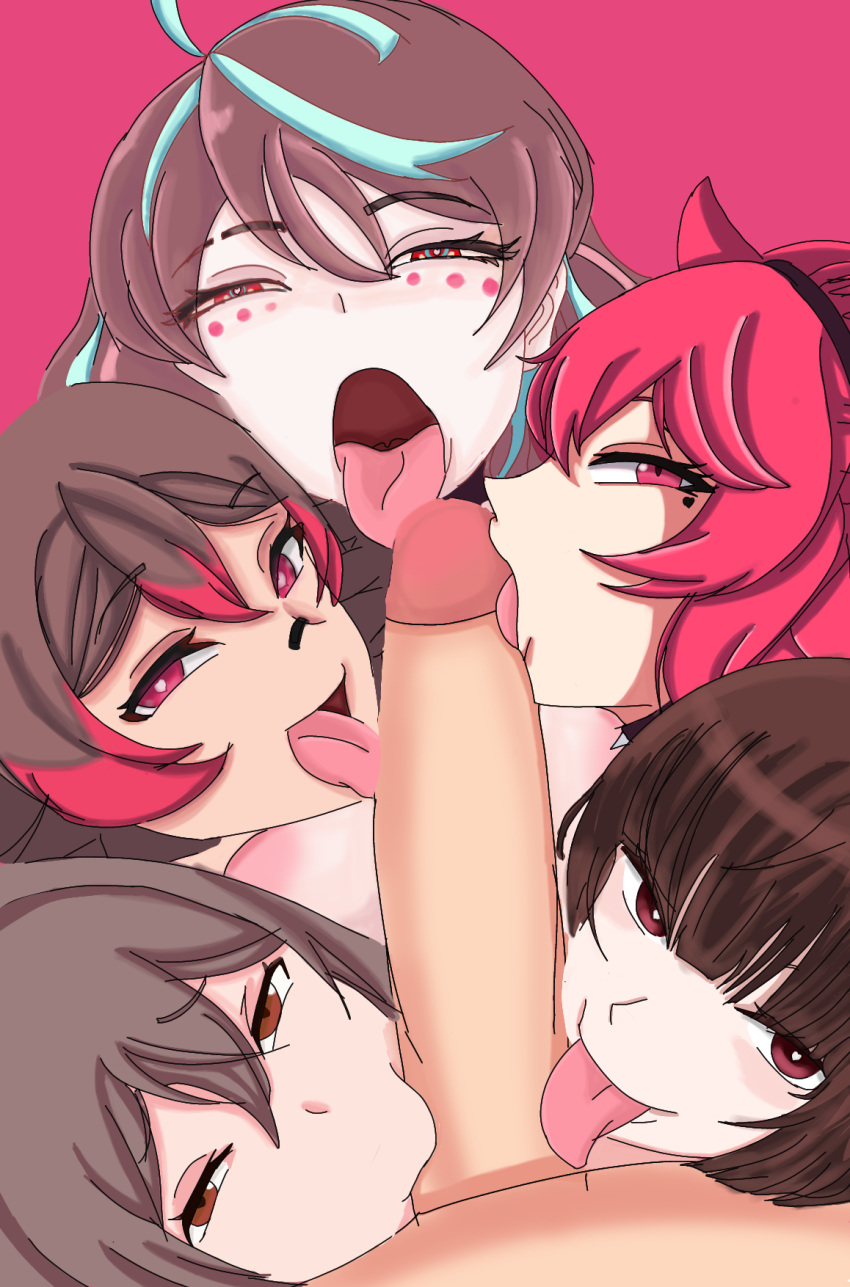 5girls collaborative_fellatio emikukis harem latam_virtual_youtuber locochon lunaria_ayaren multiple_girls owozu papitasvt pov purple_eyes rakkun starvtuber tail virtual_youtuber vtuber vtuberfanart youtube youtube_hispanic