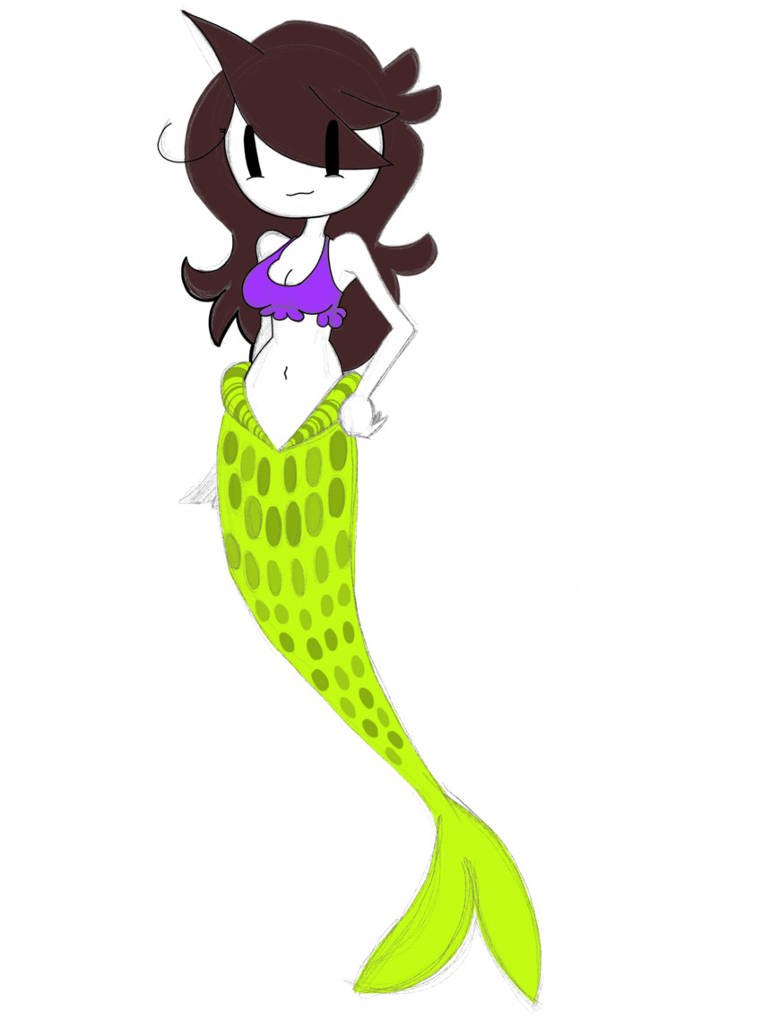 breasts drawfriend female jaiden jaiden_animations long_hair mermaid mob_face sole_female tagme white_background