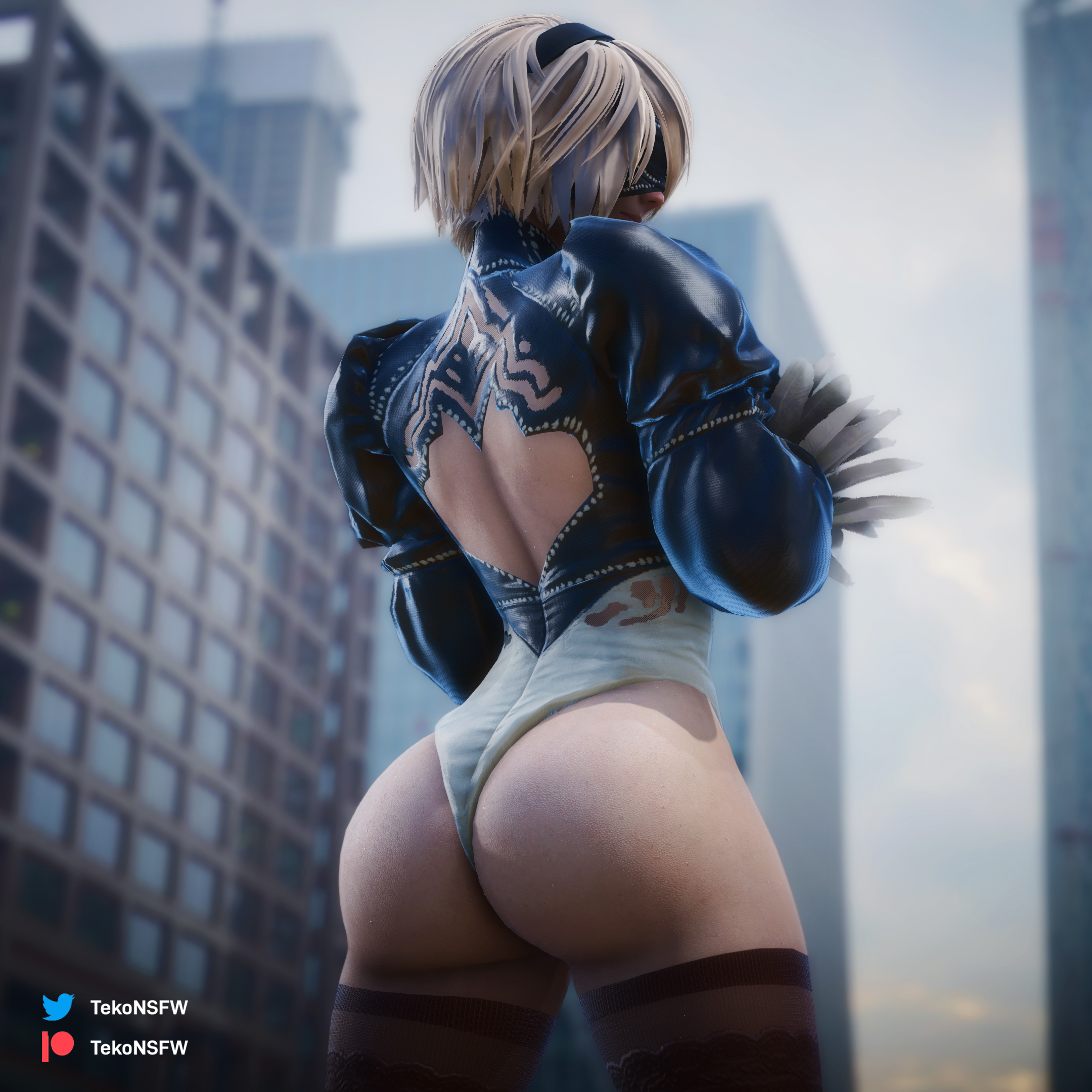 3d, ass, big ass, female, nier: automata, tagme, tekonsfw, yorha 2b