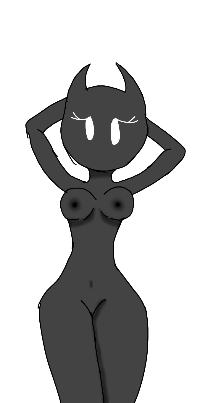 anthrofied arms_behind_head black_body black_skin breasts friday_night_funkin naked no_clothes opheebop saltys_sunday_night standing transparent_background white_eyes