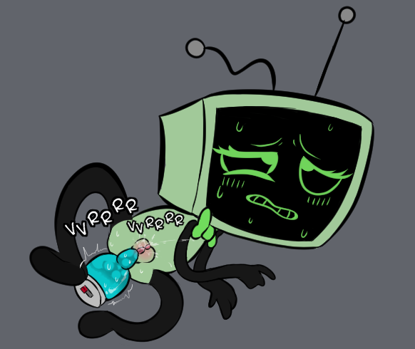 animate_inanimate ass blush bodily_fluids bow_tie dandy&#039;s_world digital_media_(artwork) english_text female for_a_head genital_fluids genitals humanoid machine masturbation not_furry object_head penetration pussy roblox robot robot_humanoid screen screen_face sex_toy solo text toons_(dandys_world) vee_(dandy&#039;s_world) vibrator vulva vwhiskers