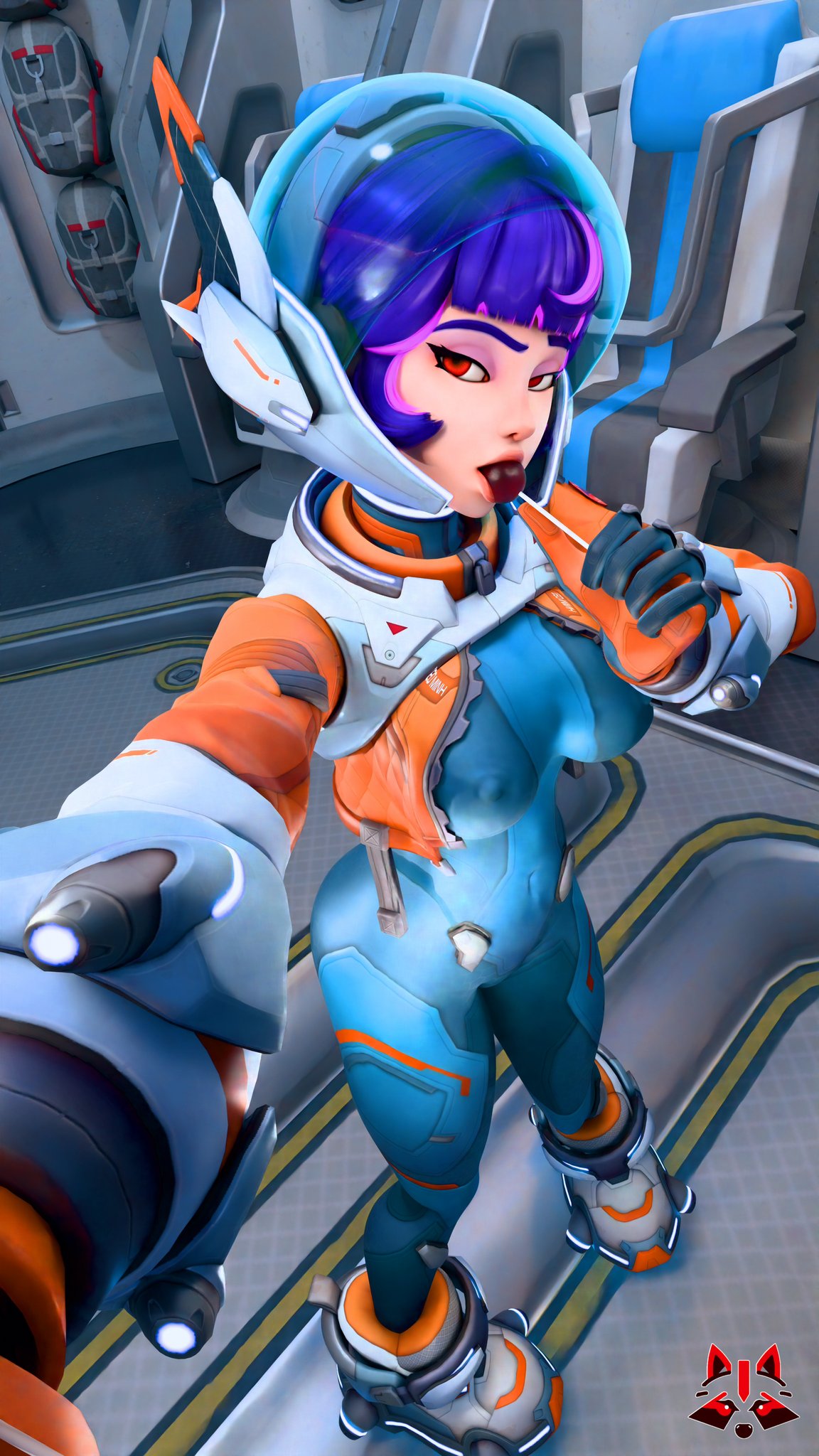 1girls, 3d, bodysuit, curvy female, erect nipples, female, horny female, jpeg, juno (overwatch), lollipop, nipples, nipples visible through clothing, nishikt, overwatch, overwatch 2, pose, posing, red eyes, seduction techniques, seductive eyes, seductive look, selfie, short hair, thick thighs, thighs