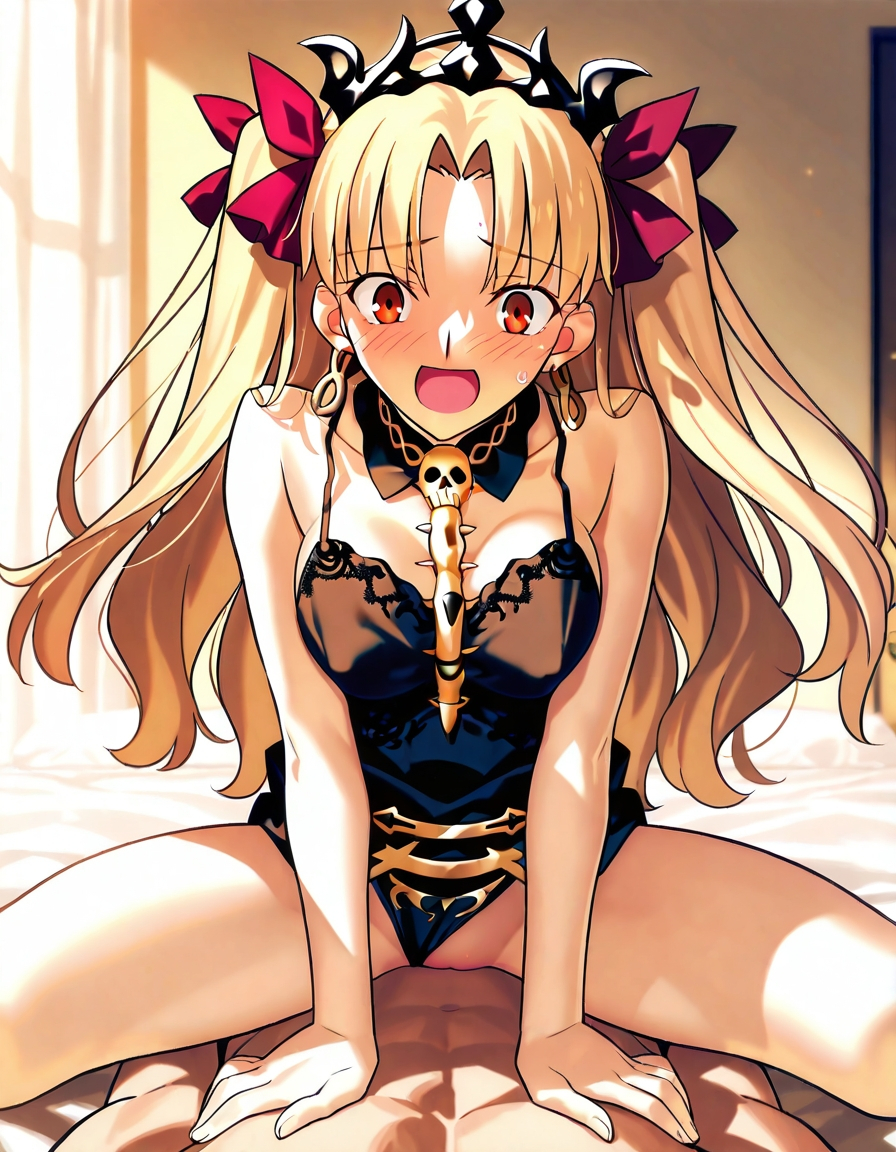1boy 1girls ai_generated clothed_sex cowgirl_position ereshkigal_(fate) fate/grand_order fate_(series) female male oncetwice sex