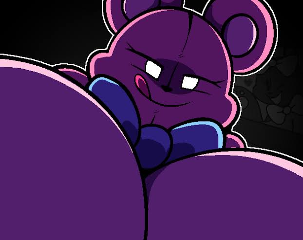 1girl 1girls bear_ears bear_girl blue_bow bow breasts breasts_bigger_than_head breasts_bigger_than_torso dot_eyes female female_only gremlingrounded horny horny_female hungry_eyes hyper_breasts licking_lips living_plushie living_sex_doll logo lovedoll_toy_factory massive_breasts pink_body pink_fur plushie seductive seductive_look seductive_smile sex_doll simple_eyes simple_face solo solo_female tagme teddi_(gremlingrounded) teddy_bear white_eyes
