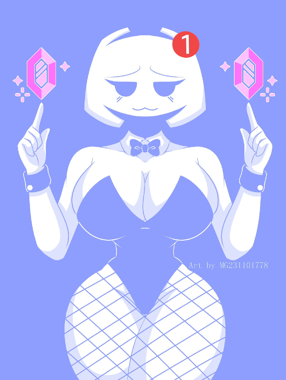 anthro, blush, bowtie, breasts, clyde (discord), discord, discord (app), female, fishnet pantyhose, m.grace, mg231101778, smirk, thighs