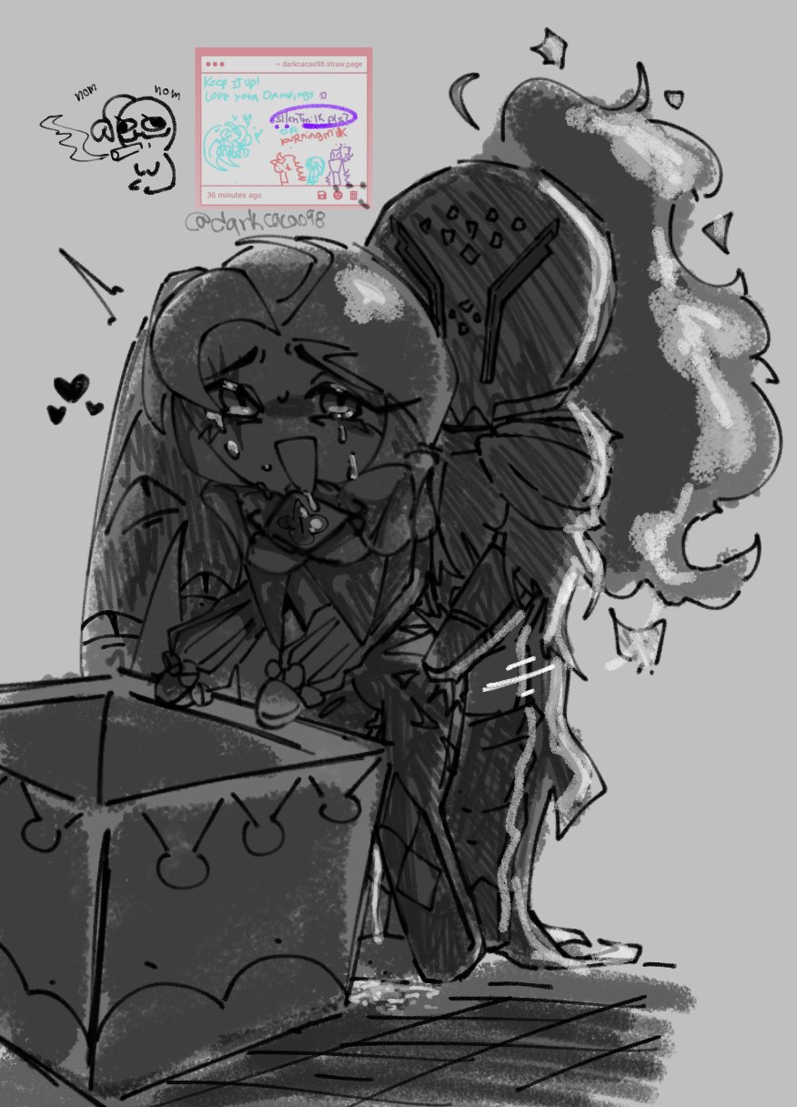 cookie run, cookie run kingdom, darkcacao98 (artist), shadow milk cookie, silent salt cookie, silentshadow, strawpage request