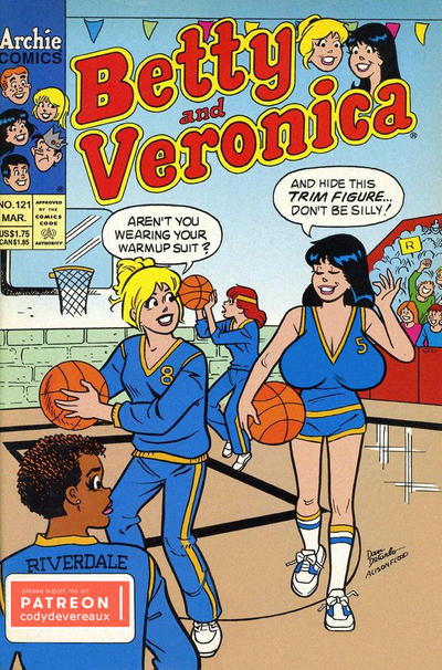 archie_comics betty_and_veronica betty_cooper brown_hair clothing codydevereaux female human large_breasts male public sportswear veronica_lodge