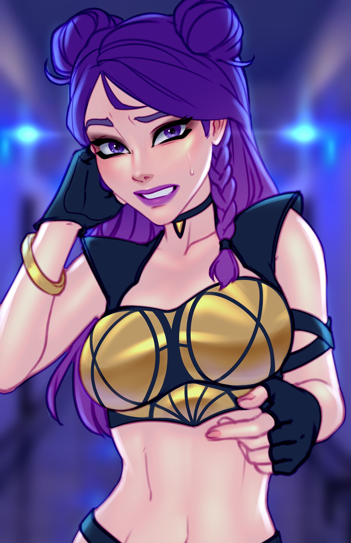 1girls, blushypixy, blushyspicy, female, k/da series, kai'sa, league of legends