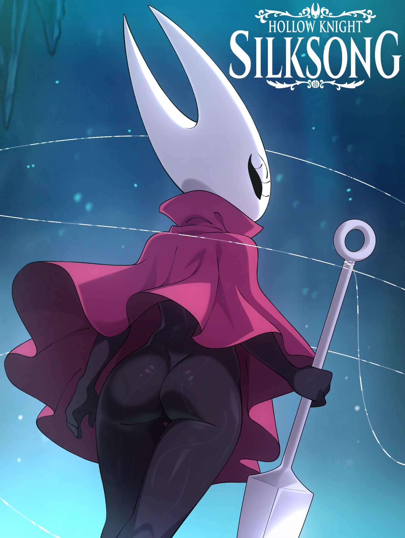 1girls, 2 horns, alternate body type, alternate breast size, arthropod, artist name, big ass, big breasts, big butt, black body, black skin, breasts, bubble ass, bubble butt, bug, bug girl, female, female only, hip dips, hollow knight, hollow knight: silksong, hornet (hollow knight), large ass, large breasts, large butt, silksong, team cherry, uroboros (artist)