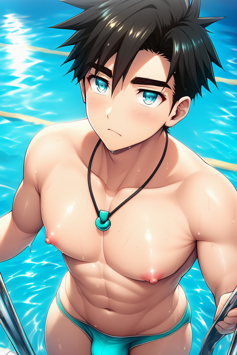 An artistic rendering of two men