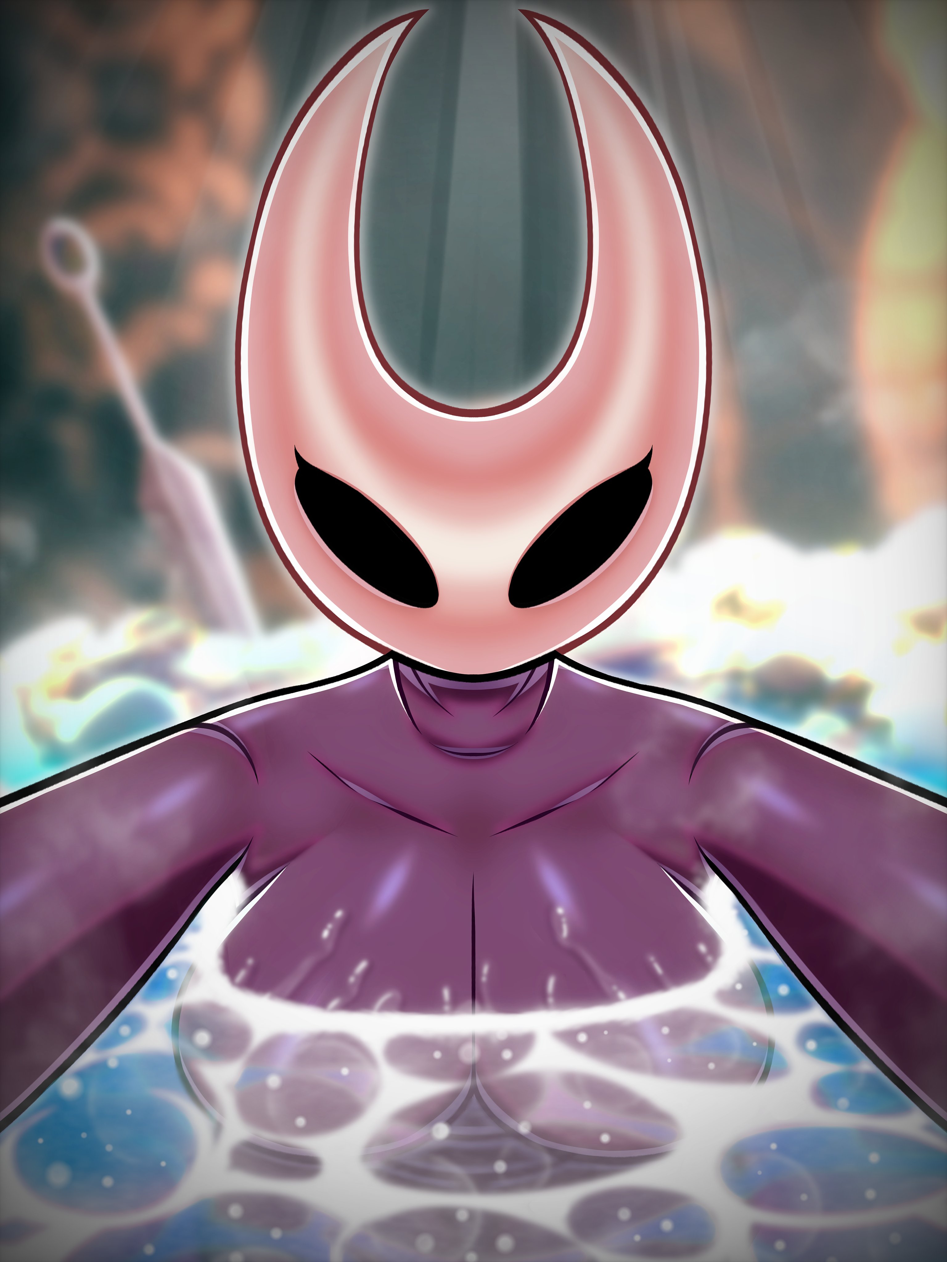 1girls, anthro, bath, bathing, bathtub, big breasts, breasts, bug, bug girl, butt, female, hollow knight, hollow knight: silksong, hornet (hollow knight), hot spring, insect girl, insects, large breasts, looking at viewer, neyro 76, nude, pov, shiny, shiny skin, tagme, team cherry, thick thighs, thighs, water, wet body, wet skin