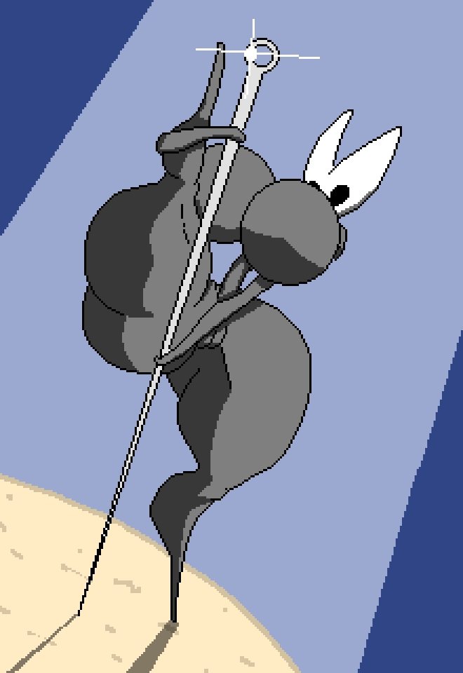1girls, barefoot, black body, breasts, completely nude, completely nude female, female, female only, full body, hollow knight, hornet (hollow knight), huge breasts, hyper-thin waist, keelgabeytheart, nail (weapon), naked, naked female, nude, nude female, pole dancing, pussy, solo, solo female, stick waist
