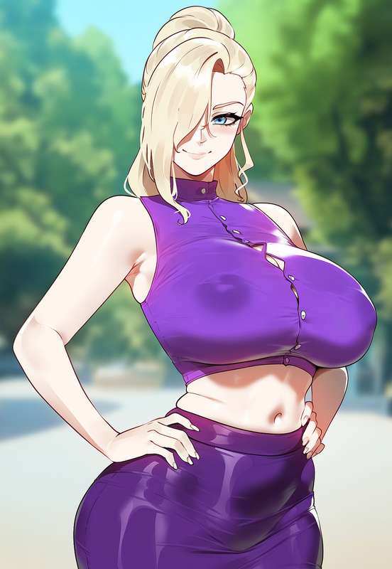 1girls, ai generated, big breasts, blonde hair, blue eyes, breasts, female, ino yamanaka, juuicyai, naruto, naruto (series), naruto shippuden, solo, solo female, thick thighs