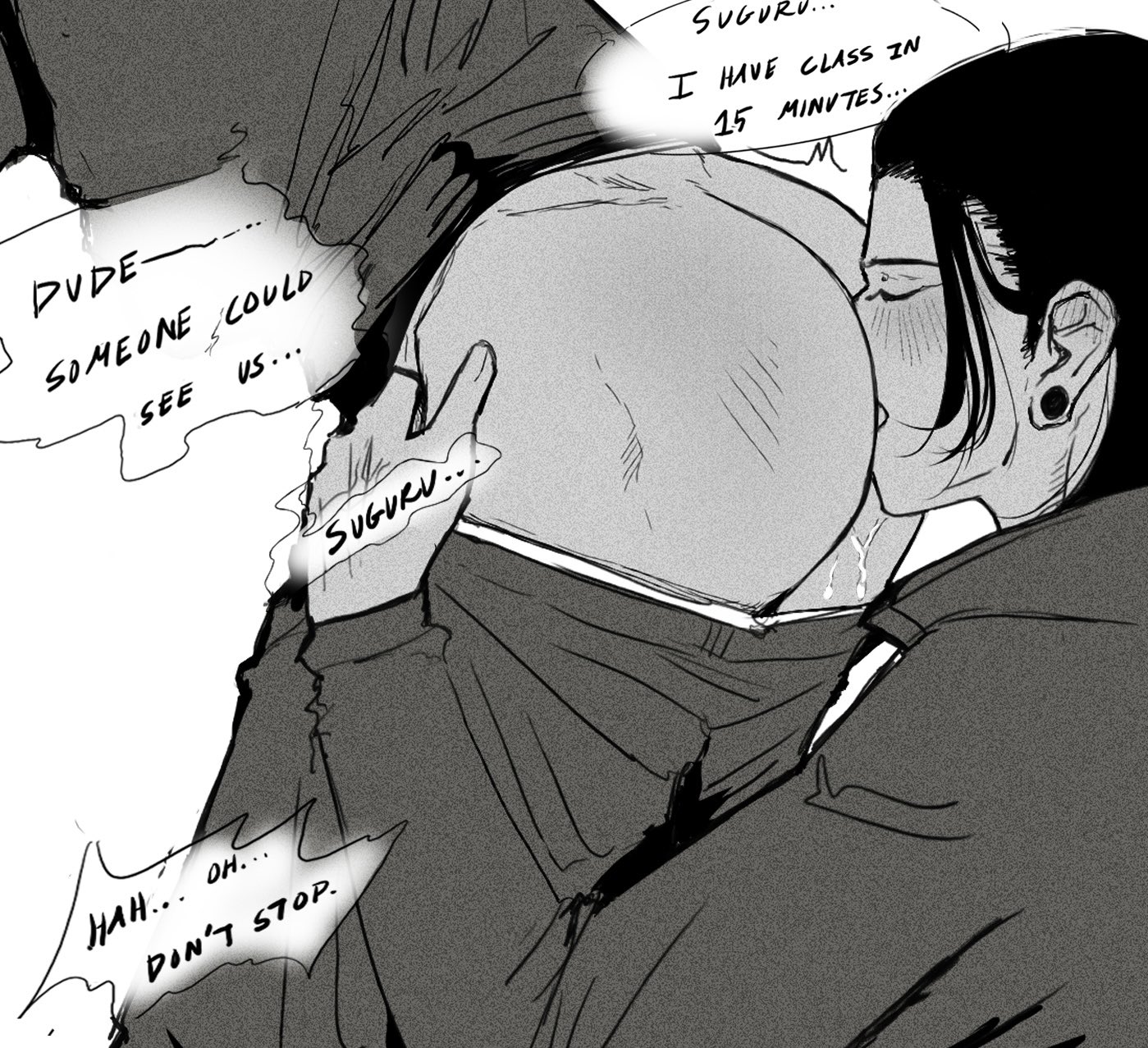 2boys, big ass, gay, jujutsu kaisen, licking ass, male, male only, male/male, moan, oral sex, rimming, satoru gojo, sex, sex from behind, suguru geto, tongue fucking, tongue in anus, yaoi