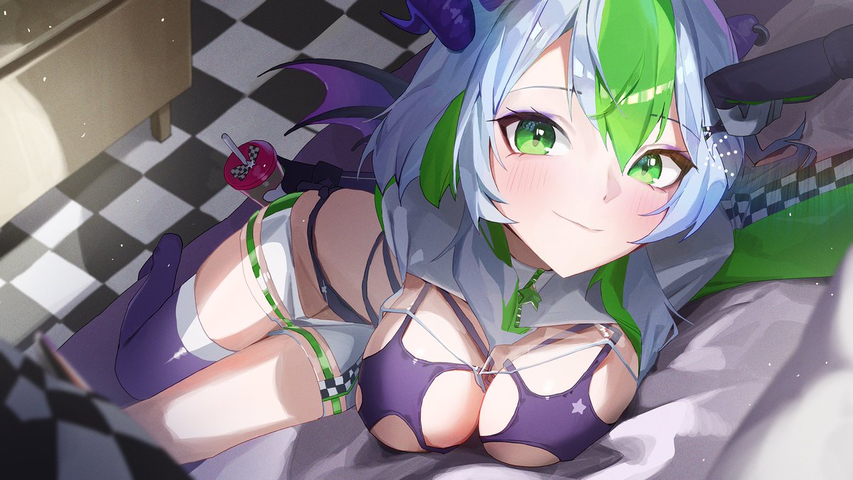 froot fully_clothed green_highlights tagme virtual_youtuber vshojo vtuber