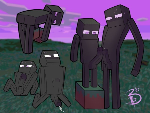 enderman grass_block microsoft minecraft mojang purple_eyes tagme