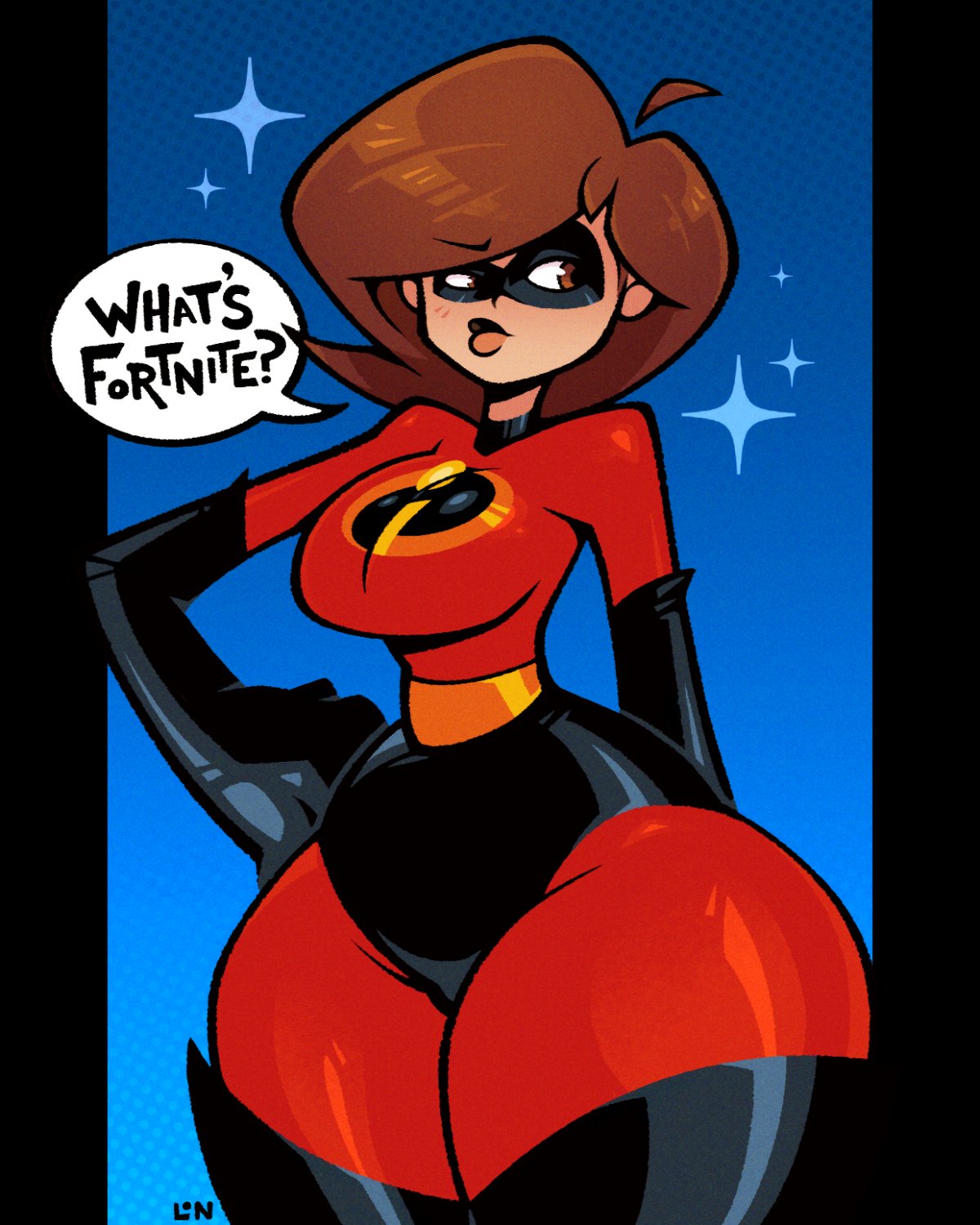 1girls ass big_ass big_breasts bodysuit breasts brown_hair disney elastigirl fat_ass female female_focus female_only fortnite fully_clothed helen_parr huge_ass huge_hips huge_thighs legendofnerd massive_ass massive_thighs milf round_ass solo spandex the_incredibles thick_ass thick_thigs thin_waist tight_clothing wide_hips