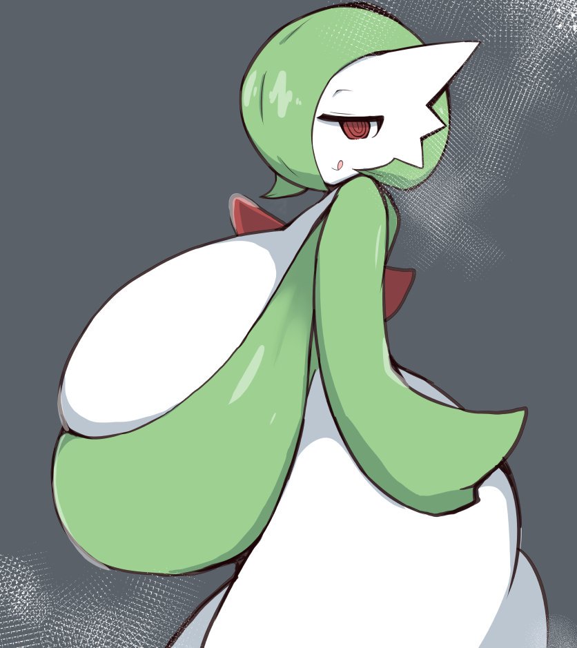 1girls, anthro, ass, big breasts, breasts, female, female only, gardevoir, hyper, hyper breasts, petronoise, pokémon (species), pokemon, pokemon (species), pokemon rse, tongue, tongue out