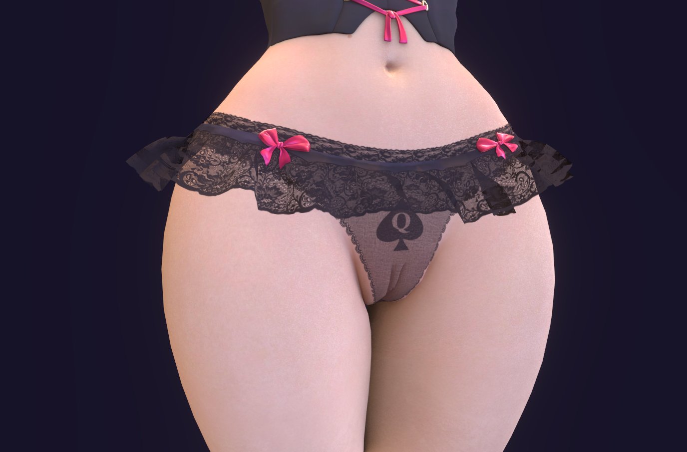 3d, allblacked3d, black cat d.va, black panties, breasts, busty, curvaceous, curvy, curvy female, curvy figure, d.va, female, female focus, female only, fortnite, fortnite: battle royale, light skin, light-skinned female, overwatch, pale skin, pale-skinned female, pussy, pussy peek, queen of spades, ribbon, ribbons, see-through, see-through bra, see-through clothing, see-through panties, see-through top, white skin
