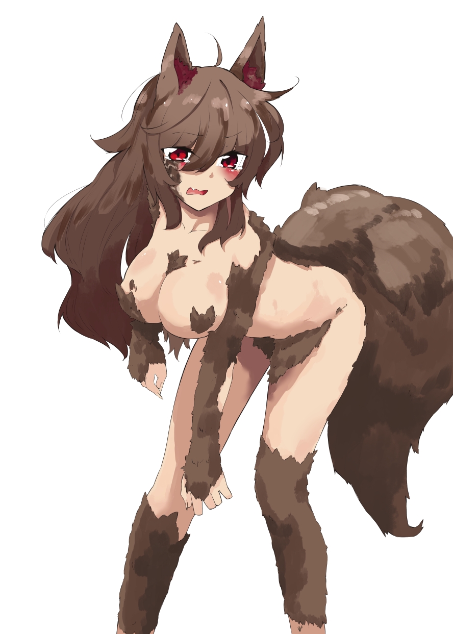 female furry_arms furry_legs furry_limbs kagerou_imaizumi koma_kitsune_(kururito) tagme touhou wolf_girl