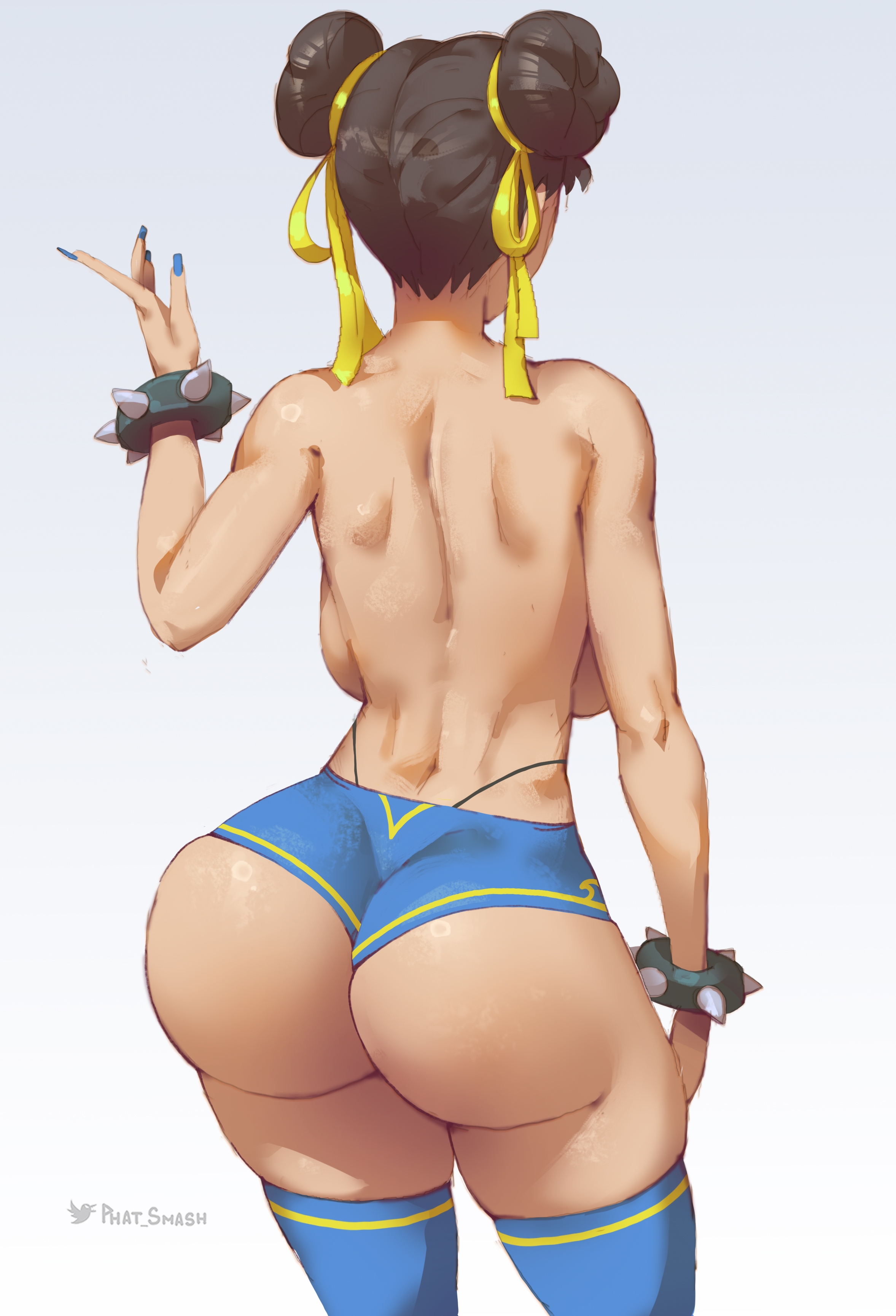 1girls, absurd res, ass, ass hanging out of shorts, back view, backboob, big ass, big butt, breasts, bubble ass, bubble butt, capcom, chun-li, curvy, fat ass, female, female only, large ass, phat smash, solo, solo female, street fighter, thick, thick ass, thighhighs, voluptuous