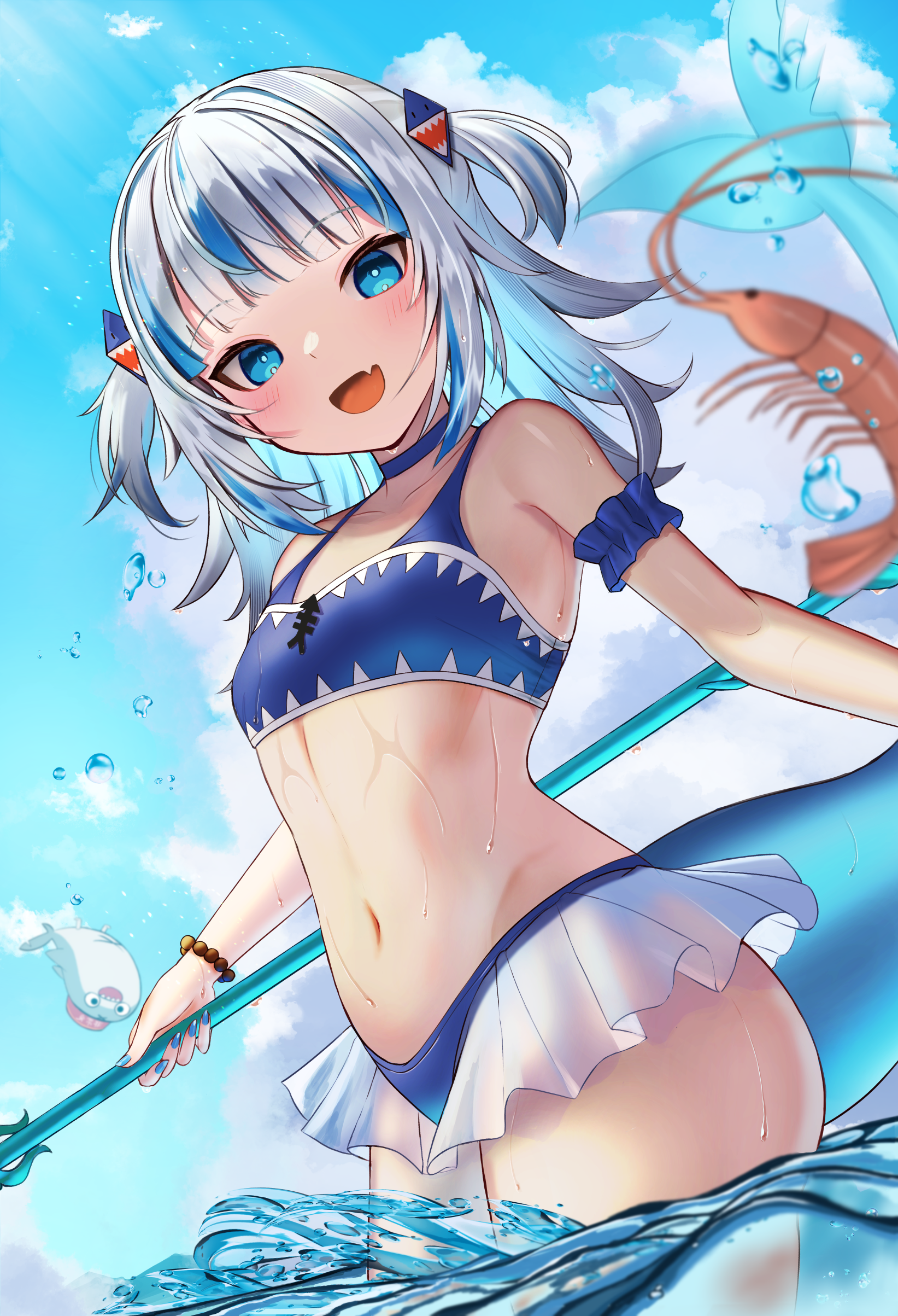 bikini skirt, female, gawr gura, hololive, hololive english, hololive myth, swimsuit, tagme, virtual youtuber