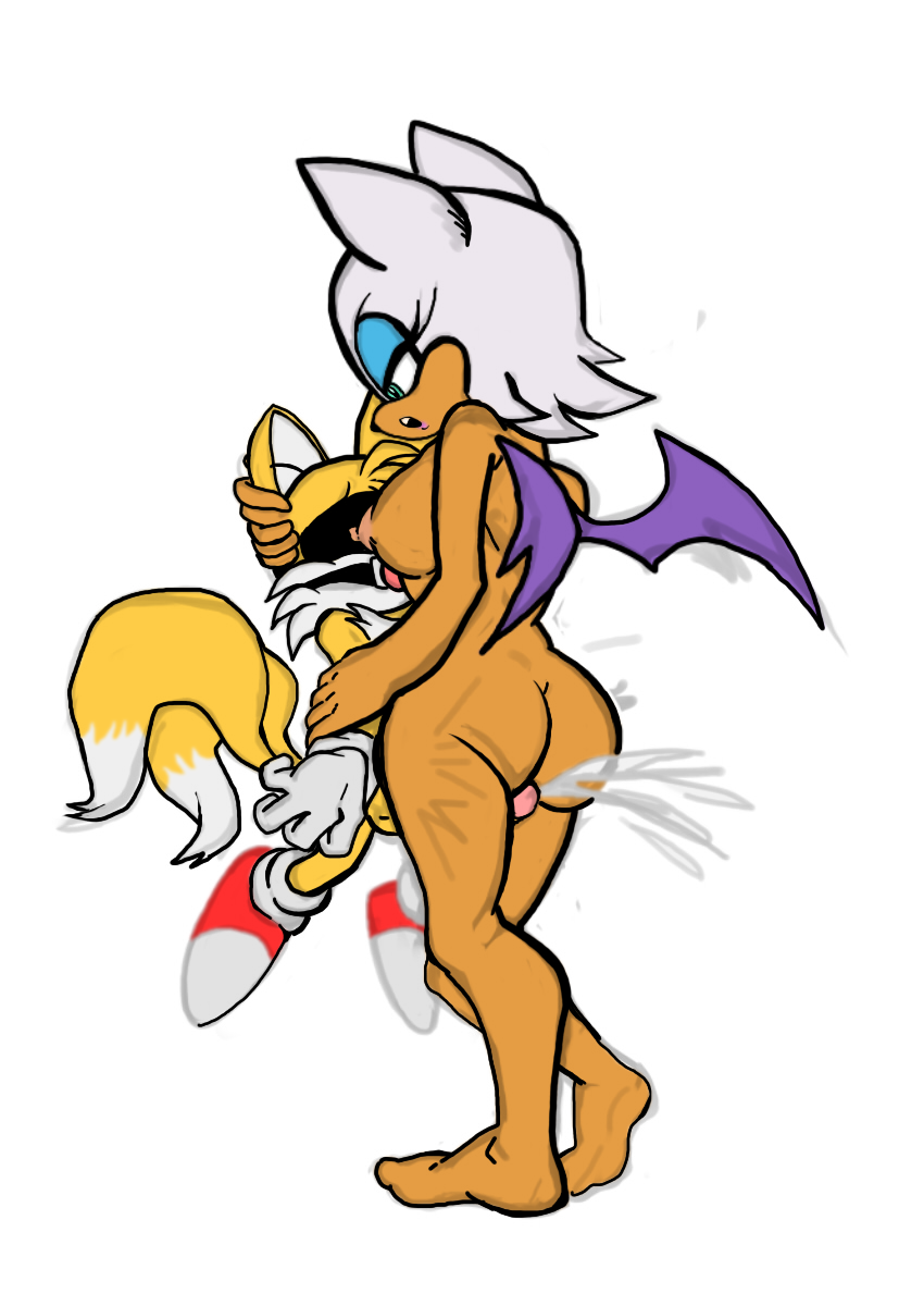 1boy 1girls ass ball_gag big_ass big_breasts bondage breasts edit exposed_torso femdom footwear grubberpix handwear malesub rouge_the_bat sega size_difference sketch sonic_(series) sonic_the_hedgehog_(series) tails thick_thighs thigh_sex