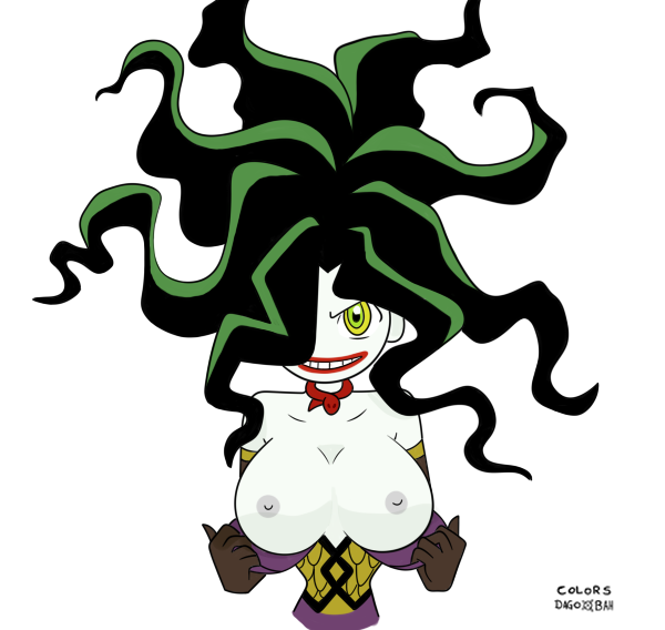 artist_request big_breasts cartoon_network color colored dagoobah edit elbow_gloves female female_only green_eyes huge_breasts klaymoor lipstick long_gloves long_hair powerpuff_girls powerpuff_girls_z sedusa villain wavy_hair white_skin