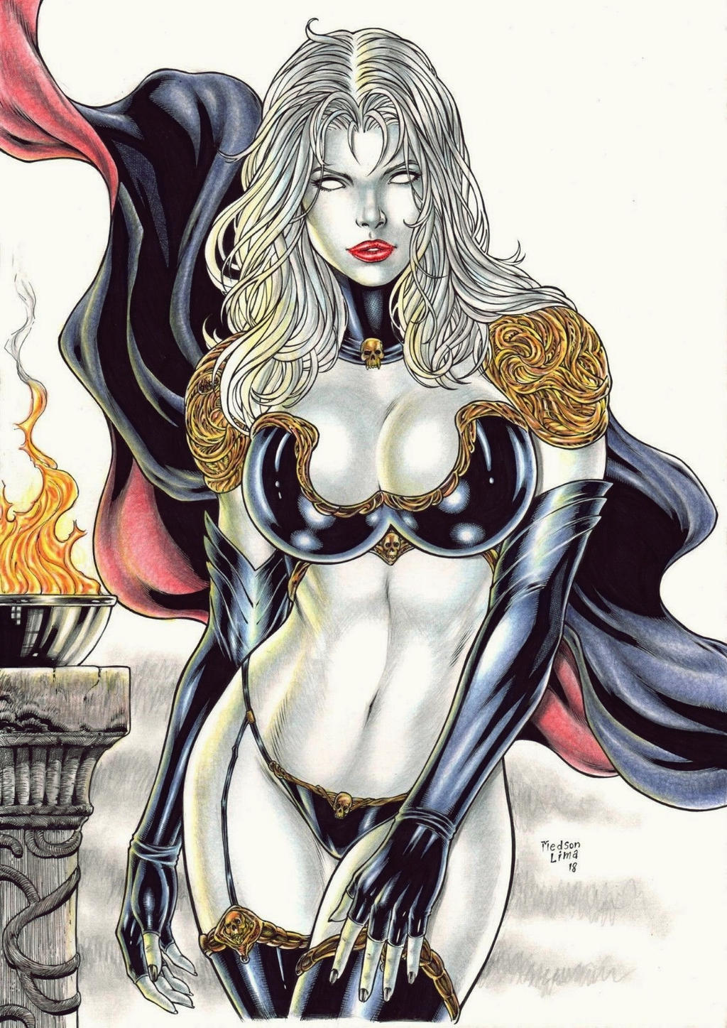 big_breasts dominant_female ed_benes_studio lady_death latex long_hair medson_lima seductive_look white_eyes