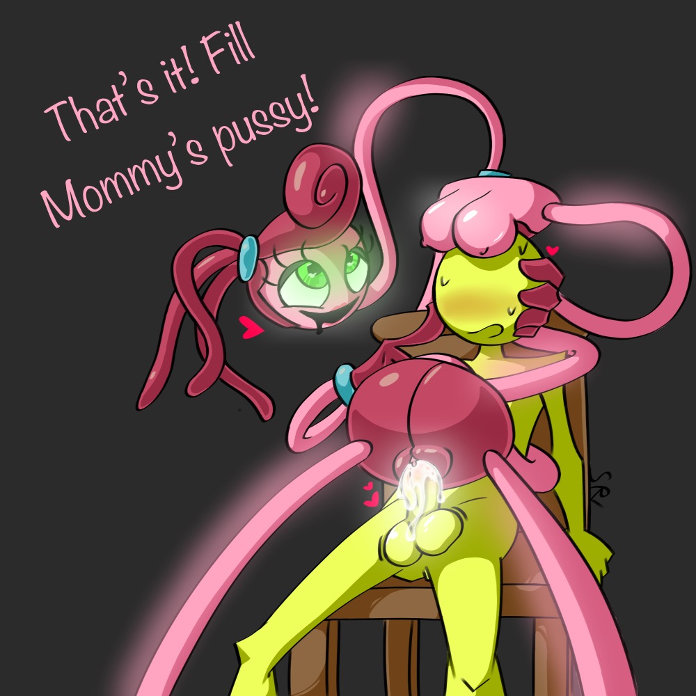 1boy, 1girls, cum, cum in pussy, cum inside, female, male, mommy long legs, pink hair, poppy playtime, protagonist (poppy playtime), pussy, straight, yellow skin
