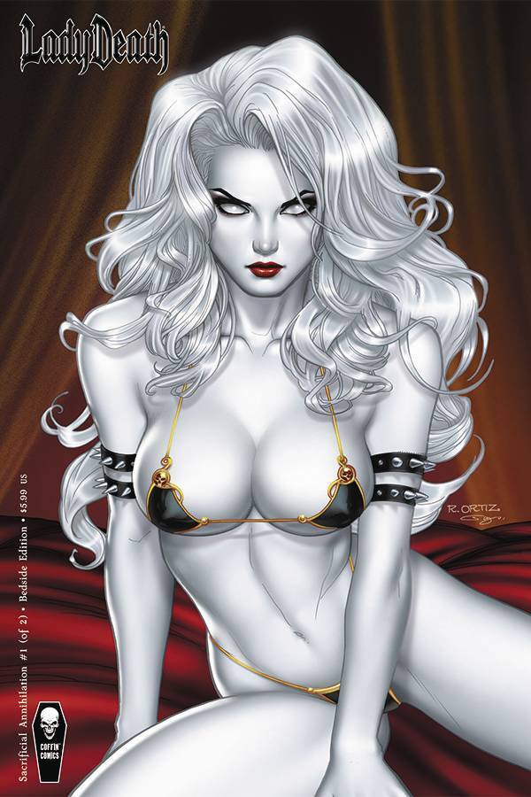 bedside big_breasts bikini lady_death richard_ortiz sanju_nivangune seductive white_eyes white_hair