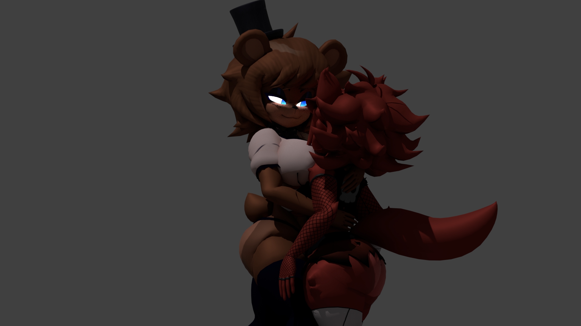 2girls, 3d, ass, ass grab, cally3d, clazzey, cryptiacurves, fazclaire's nightclub, female, female/female, fexa, fexa (cryptia), five nights at freddy's, fnaf, foxy (cally3d), foxy (fnaf), freddy (fnaf), fredina (cally3d), fredina's nightclub, frenni (cryptia), frenni fazclaire, scottgames, tagme